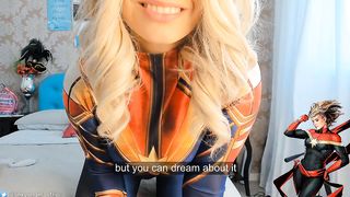 JOI Cosplay CAPTAIN MARVEL Jerk off Instruction BBC Big Boobs Big ASS