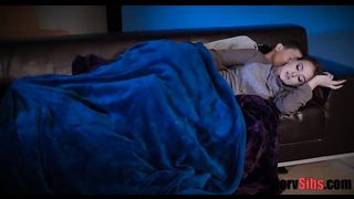 Sister Takes Advantage of Brothers Sleep Boner