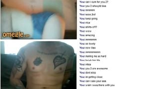 2 Cute Omegle Girls Play along with Pierced Cock