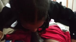 Showing her StepCousin how too Suck Dick Sloppy Blowjob