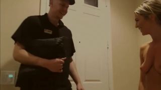 Camgirl Keira Kennedy FLASHES a Real Pizza Deliveryman