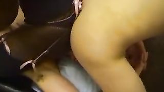 Slaves sniffs and tastes white and black ass